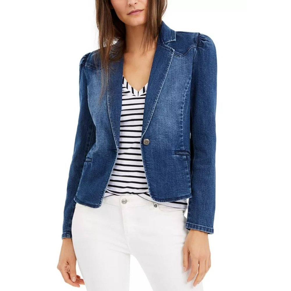 Cache Denim Jacket (Blazer Style, Size M) - image 4